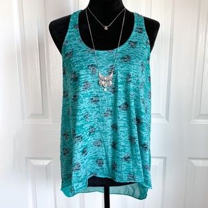 Self Esteem mixed media high low tank